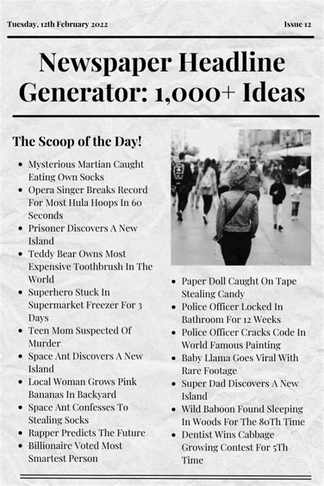 newspaper story generator.